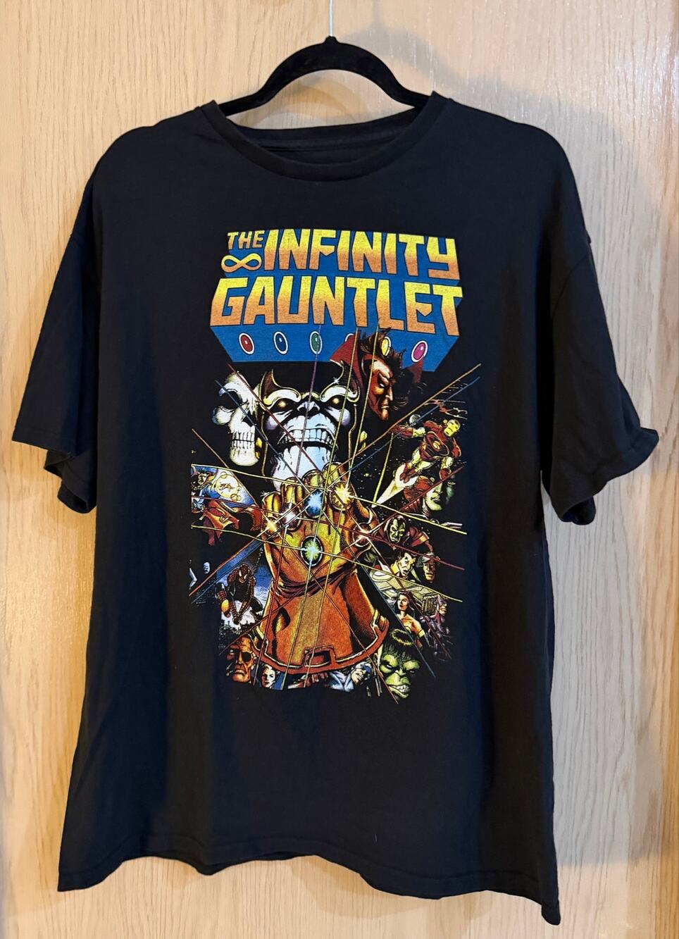 Marvel The Infinity Gauntlet Graphic T-Shirt Black Men’s XL